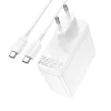 Borofone hálózati töltő BN11 Imperial - USB + 2xType C - QC 3.0 PD 100W Type C - Type C kábellel fehér thumbnail