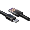 Baseus Caful HW gyorstöltő kábel USB/USB Type-C kábel 40W 1m szürke/fekete thumbnail