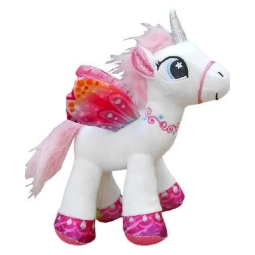 Unikornis plüssfigura fehér/pink 25cm - 1