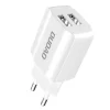 Dudao 2x USB univerzális hálózati töltőadapter 5V/2.4A fehér, USB fali töltő thumbnail