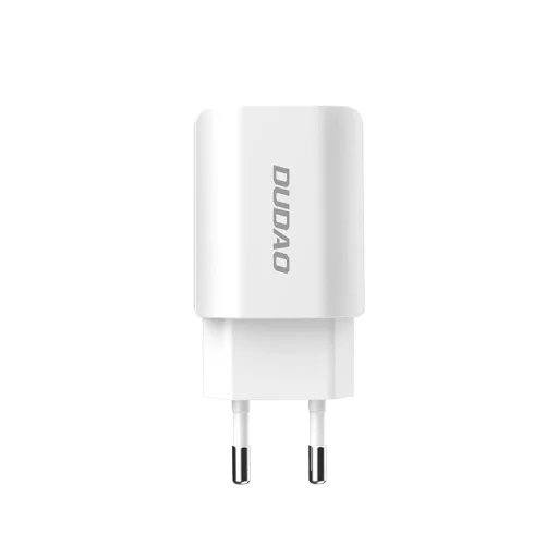 Dudao 2x USB univerzális hálózati töltőadapter 5V/2.4A fehér, USB fali töltő - 2