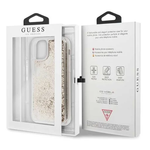 iPhone 11 Guess Liquid Glitter arany PC tok - 6