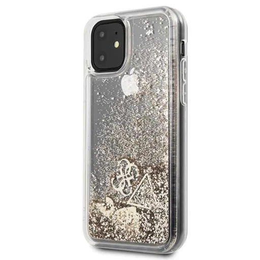iPhone 11 Guess Liquid Glitter arany PC tok - 2
