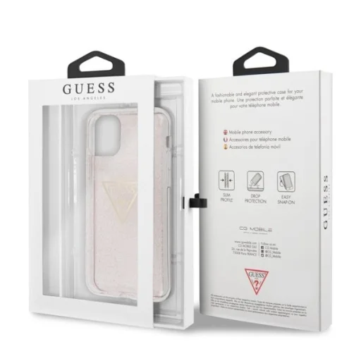 Guess Glitter Triangle tok iPhone 11 Pro pink (GUHCN58SGTLPI) - 7