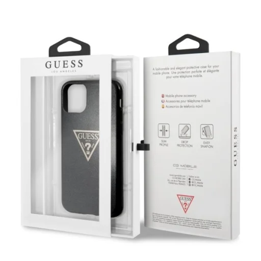 Guess Glitter Triangle tok iPhone 11 Pro MAX fekete (GUHCN65SGTLBK) - 6