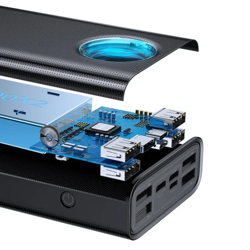 Baseus Ambilight 30000 mAh power bank 33W PD3.0 QC3.0 4x USB / 1x USB Type C fekete (PPLG-01) - 7