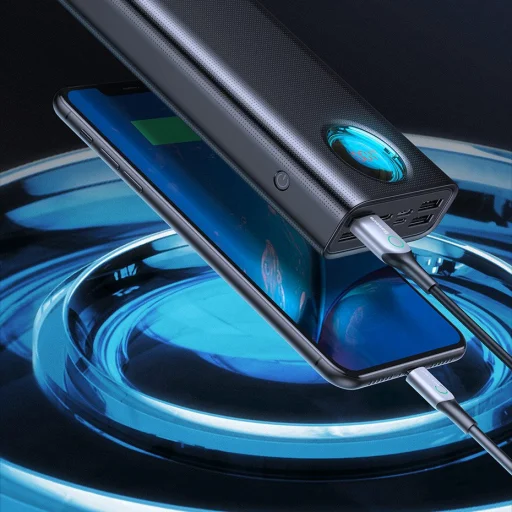 Baseus Ambilight 30000 mAh power bank 33W PD3.0 QC3.0 4x USB / 1x USB Type C fekete (PPLG-01) - 12