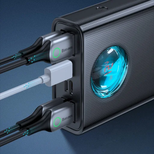 Baseus Ambilight 30000 mAh power bank 33W PD3.0 QC3.0 4x USB / 1x USB Type C fekete (PPLG-01) - 13