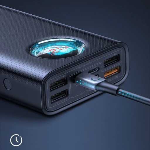 Baseus Ambilight 30000 mAh power bank 33W PD3.0 QC3.0 4x USB / 1x USB Type C fekete (PPLG-01) - 18