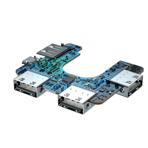 Baseus Fully folded 4in1 USB elosztó port HUB 4x USB 2.0 fekete - 5