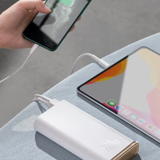 Baseus 20000 mAh power bank 22,5W gyorstöltéssel PD3.0 QC3.0 SCP FCP 2x USB + USB Type C fekete - 10