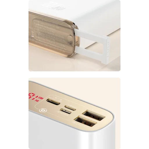 Baseus 20000 mAh power bank 22,5W gyorstöltéssel PD3.0 QC3.0 SCP FCP 2x USB + USB Type C fekete - 19