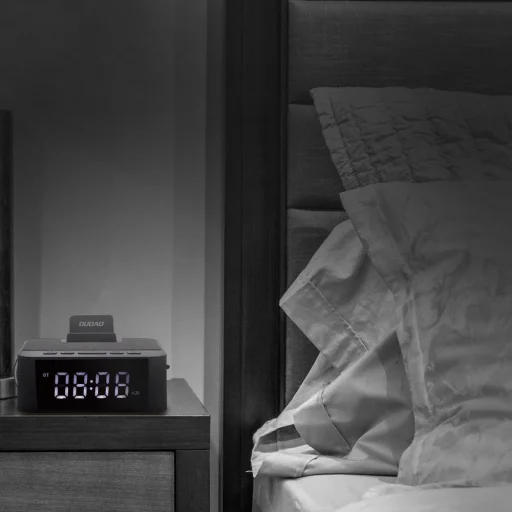 Dudao multifunkcionális bluetooth digitális ébresztőóra piros - 8