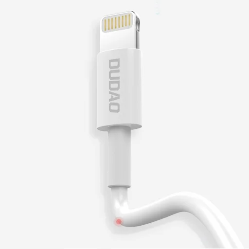 Dudao USB/Lightning adat és töltőkábel 3A 1m fehér - 2