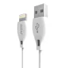 Dudao USB/ Lightning adat és töltőkábel 2.1A 2m fehér
