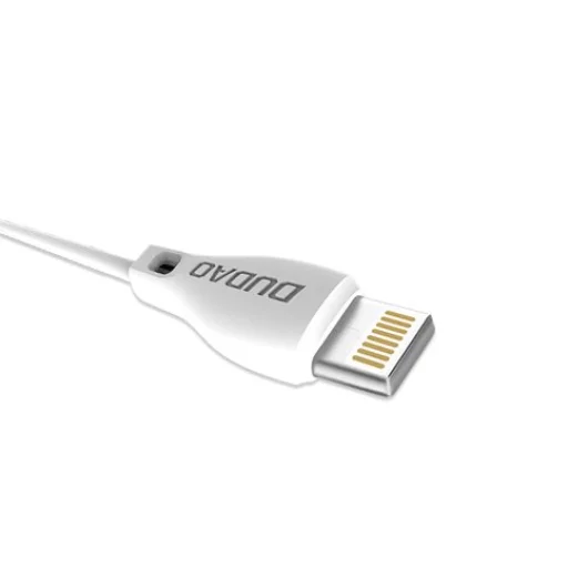 Dudao USB/ Lightning adat és töltőkábel 2.1A 2m fehér - 2