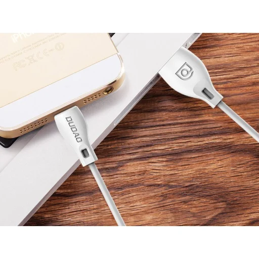 Dudao USB/ Lightning adat és töltőkábel 2.1A 2m fehér - 14