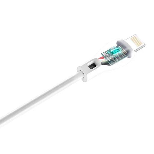 Dudao USB/ Lightning adat és töltőkábel 2.1A 2m fehér - 3