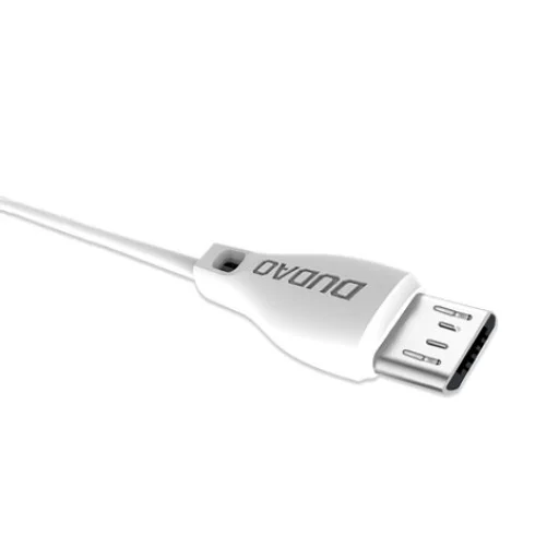 Dudao USB/ Micro USB adat és töltőkábel 2.4A 2m fehér - 2