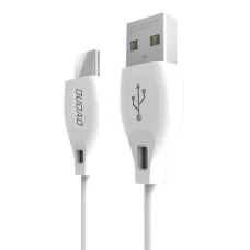 Dudao USB/ Type-C USB adat és töltőkábel 2.1A 1m fehér