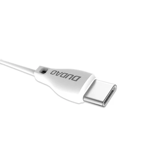 Dudao USB/ Type-C USB adat és töltőkábel 2.4A 2m fehér - 2