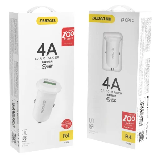 Dudao unirezális autós szivargyújtós töltő QC3.0 4A 15W fehér - 6