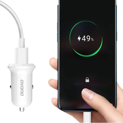 Dudao unirezális autós szivargyújtós töltő QC3.0 4A 15W fehér - 7