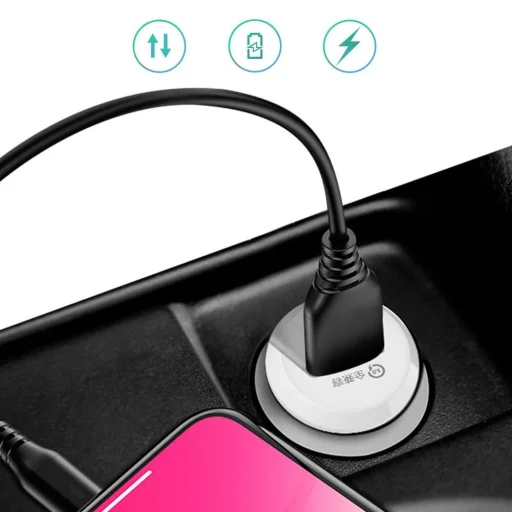 Dudao unirezális autós szivargyújtós töltő QC3.0 4A 15W fehér - 5