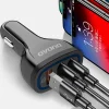 Dudao univerzális autós töltő 3xUSB gyorstöltéssel 3.0 QC3.0 2.4A 18W fehér - 9