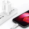 Dudao 2x USB hálózati töltő adapter 5V/2.4A + Micro USB kábel fehér thumbnail