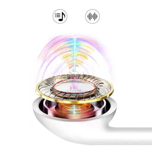 Dudao X10S 3.5mm jack fülhallgató távirányítóval fehér - 3