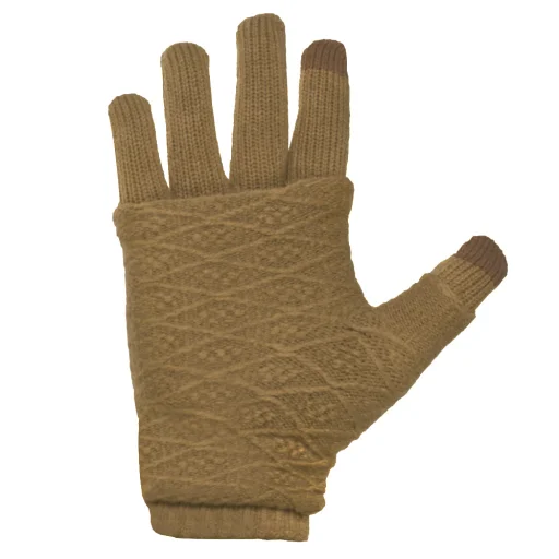Univerzális érintőkijelző érzékeny téli kesztyű csukló melegítővel kávé barna - 9