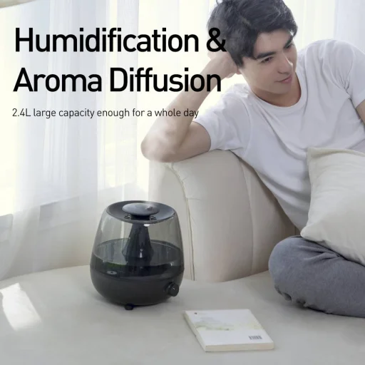 Baseus Home Surge asztali párásító készülék 2.4L fekete, aroma diffúzor - 4