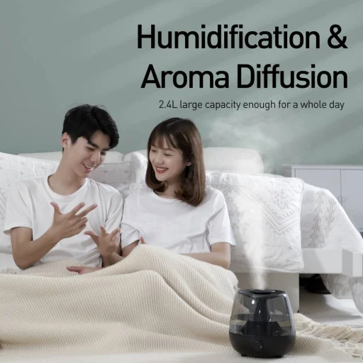 Baseus Home Surge asztali párásító készülék 2.4L fekete, aroma diffúzor - 6