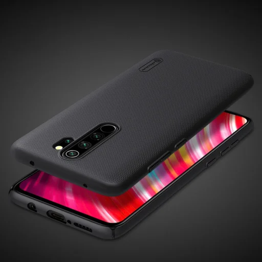 Nillkin Super Frosted Shield tok + ajándék támaszték Xiaomi Redmi Note 8 Pro fekete - 16