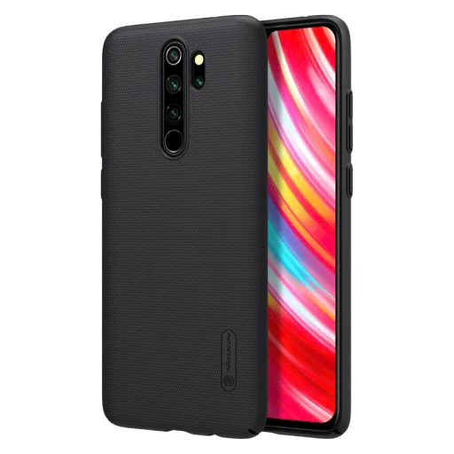 Nillkin Super Frosted Shield tok + ajándék támaszték Xiaomi Redmi Note 8 Pro fekete - 1