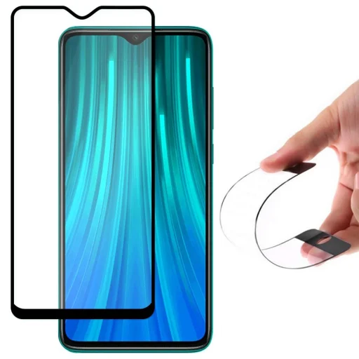Xiaomi Redmi Note 8 Pro Wozinsky Flexi nano hybrid kijelzővédő üvegfólia fekete - 1