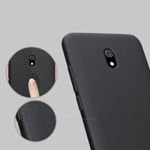 Nillkin Super Frosted Shield tok + ajándék támaszték Xiaomi Redmi 8A fekete - 7