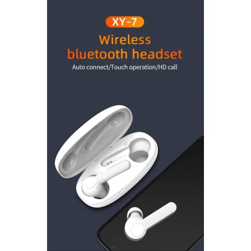 TWS XY-7 bluetooth fülhallgató powerbank tokkal fehér - 5