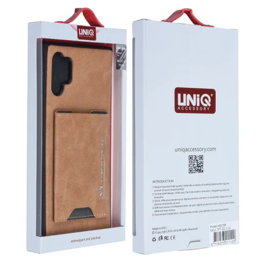 UNIQ Bruin tok kártyatartóval Samsung Note 10 Plus barna - 6