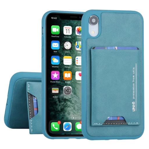 UNIQ Bruin tok kártyatartóval iPhone XR zöld - 1