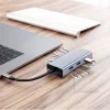 Baseus Square HUB USB-C/2x USB 3.0 + 1x USB-C (PD) + 1x VGA, TF/SD kártyaolvasó szürke thumbnail