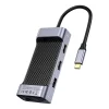 Baseus Square HUB USB-C/2x USB 3.0 + 1x USB-C (PD) + 1x VGA, TF/SD kártyaolvasó szürke thumbnail