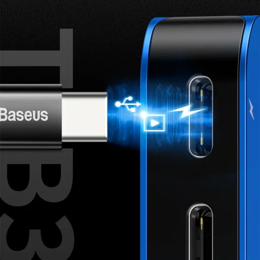 Baseus multifunkciós HUB 2xUSB type-C/USB Typ C PD (60W in) / USB Typ C (15W out) / HDMI 4K / 2x USB 3.0 szürke - 8