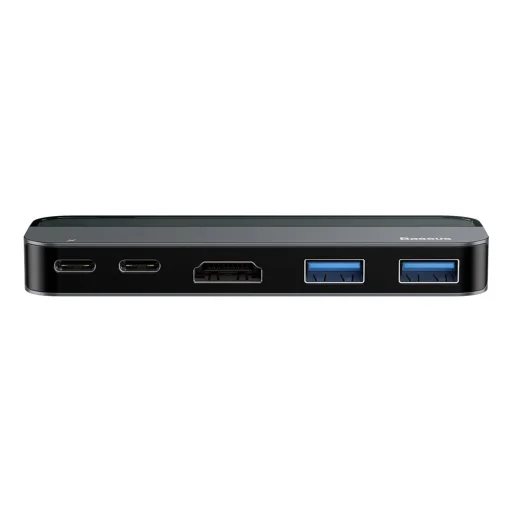 Baseus multifunkciós HUB 2xUSB type-C/USB Typ C PD (60W in) / USB Typ C (15W out) / HDMI 4K / 2x USB 3.0 szürke - 21