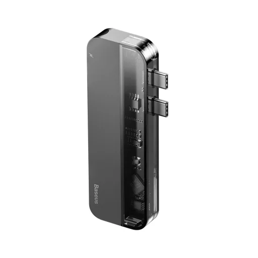 Baseus multifunkciós HUB 2xUSB type-C/USB Typ C PD (60W in) / USB Typ C (15W out) / HDMI 4K / 2x USB 3.0 szürke - 22