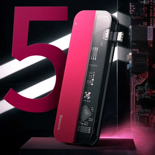 Baseus multifunkciós HUB USB type-C/USB Typ C PD (60W in) / USB Typ C (15W out) / HDMI 4K / 2x USB 3.0 szürke - 8