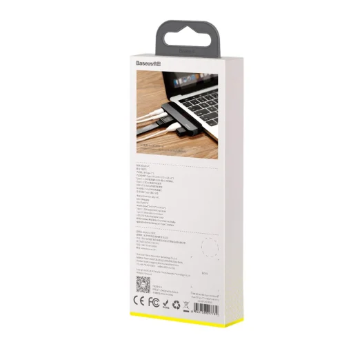 Baseus multifunkciós HUB USB type-C/USB Typ C PD (60W in) / USB Typ C (15W out) / HDMI 4K / 2x USB 3.0 szürke - 19