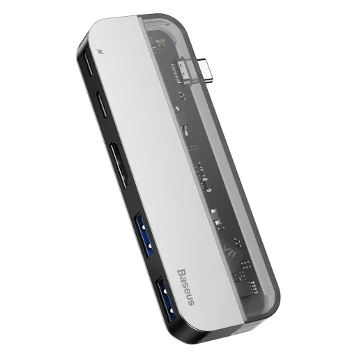 Baseus multifunkciós HUB USB type-C/USB Typ C PD (60W in) / USB Typ C (15W out) / HDMI 4K / 2x USB 3.0 szürke - 3