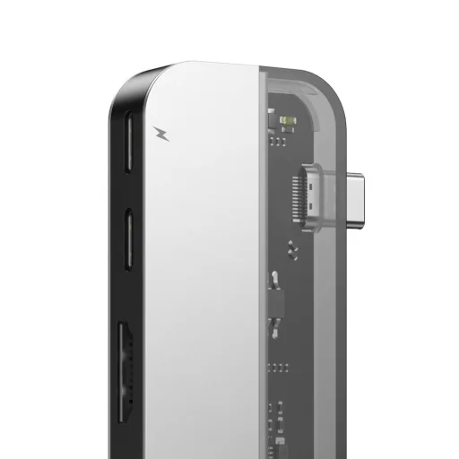 Baseus multifunkciós HUB USB type-C/USB Typ C PD (60W in) / USB Typ C (15W out) / HDMI 4K / 2x USB 3.0 szürke - 5